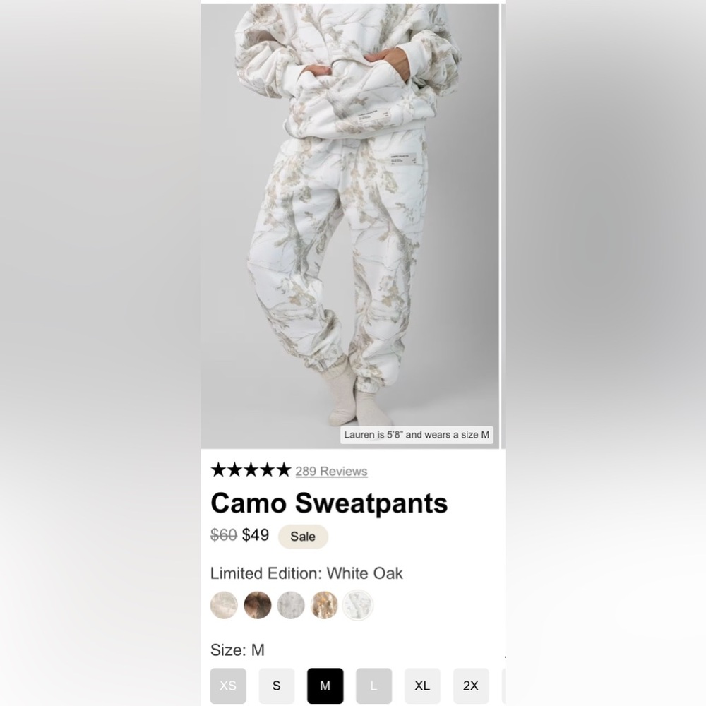 White Oak Camo Joggers